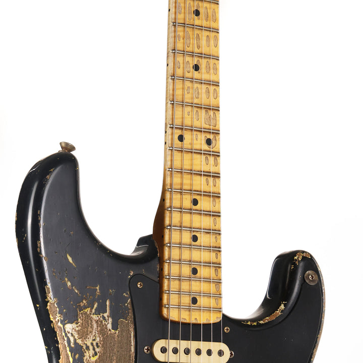 Fender Custom Shop 1957 HS Stratocaster Hacksaw Relic Black over Graffiti Yellow Masterbuilt Jason Smith