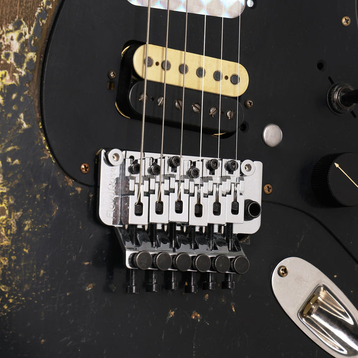 Fender Custom Shop 1957 HS Stratocaster Hacksaw Relic Black over Graffiti Yellow Masterbuilt Jason Smith