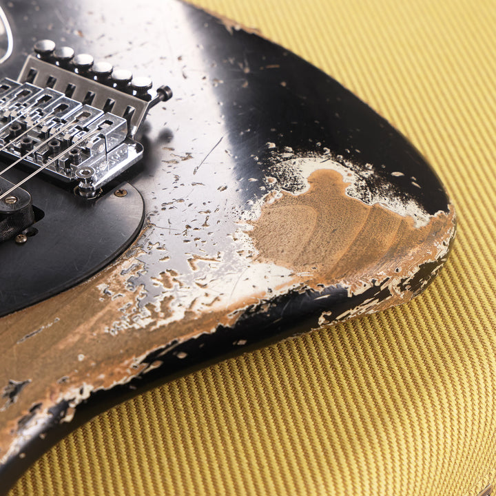 Fender Custom Shop 1957 HS Stratocaster Hacksaw Relic Black over Olympic White Masterbuilt Jason Smith