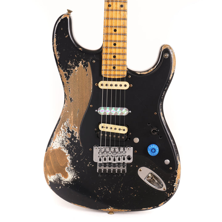 Fender Custom Shop 1957 HS Stratocaster Hacksaw Relic Black over Olympic White Masterbuilt Jason Smith