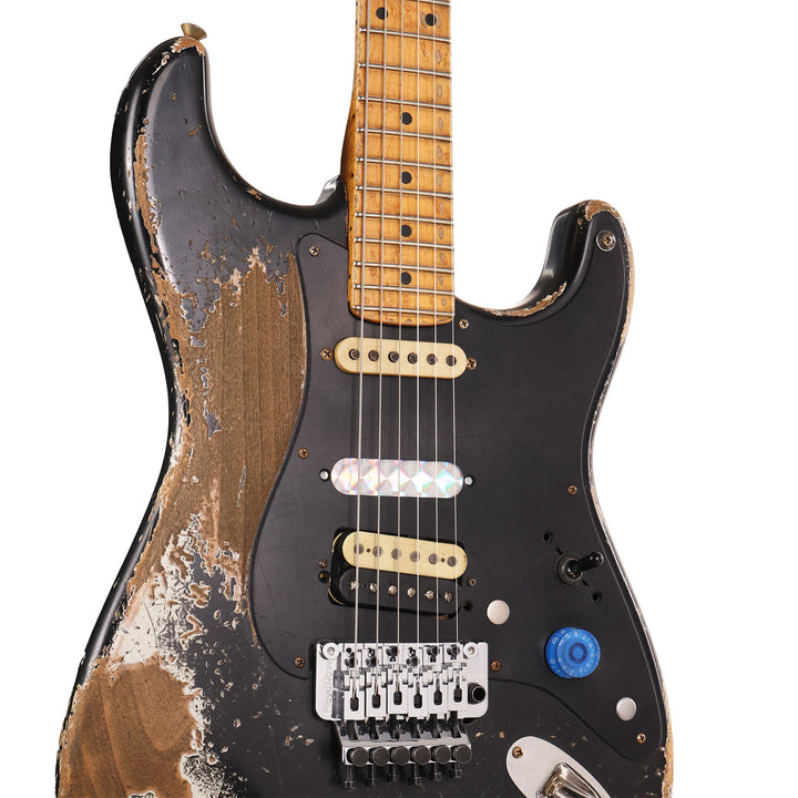 Fender Custom Shop 1957 HS Stratocaster Hacksaw Relic Black over Olympic White Masterbuilt Jason Smith