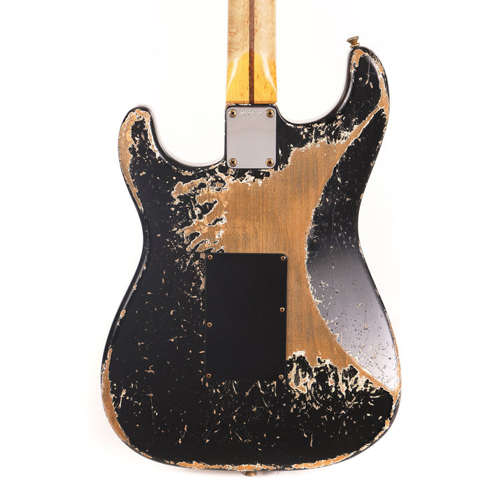 Fender Custom Shop 1957 HS Stratocaster Hacksaw Relic Black over Olympic White Masterbuilt Jason Smith