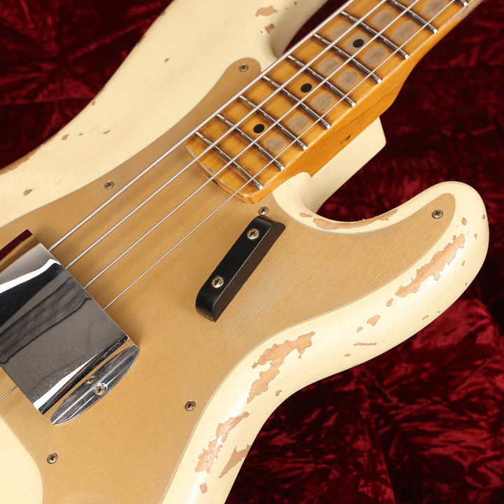 Fender Custom Shop 1958 Precision Bass Heavy Relic Vintage White 2023