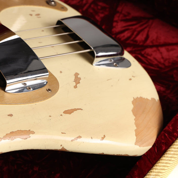 Fender Custom Shop 1958 Precision Bass Heavy Relic Vintage White 2023