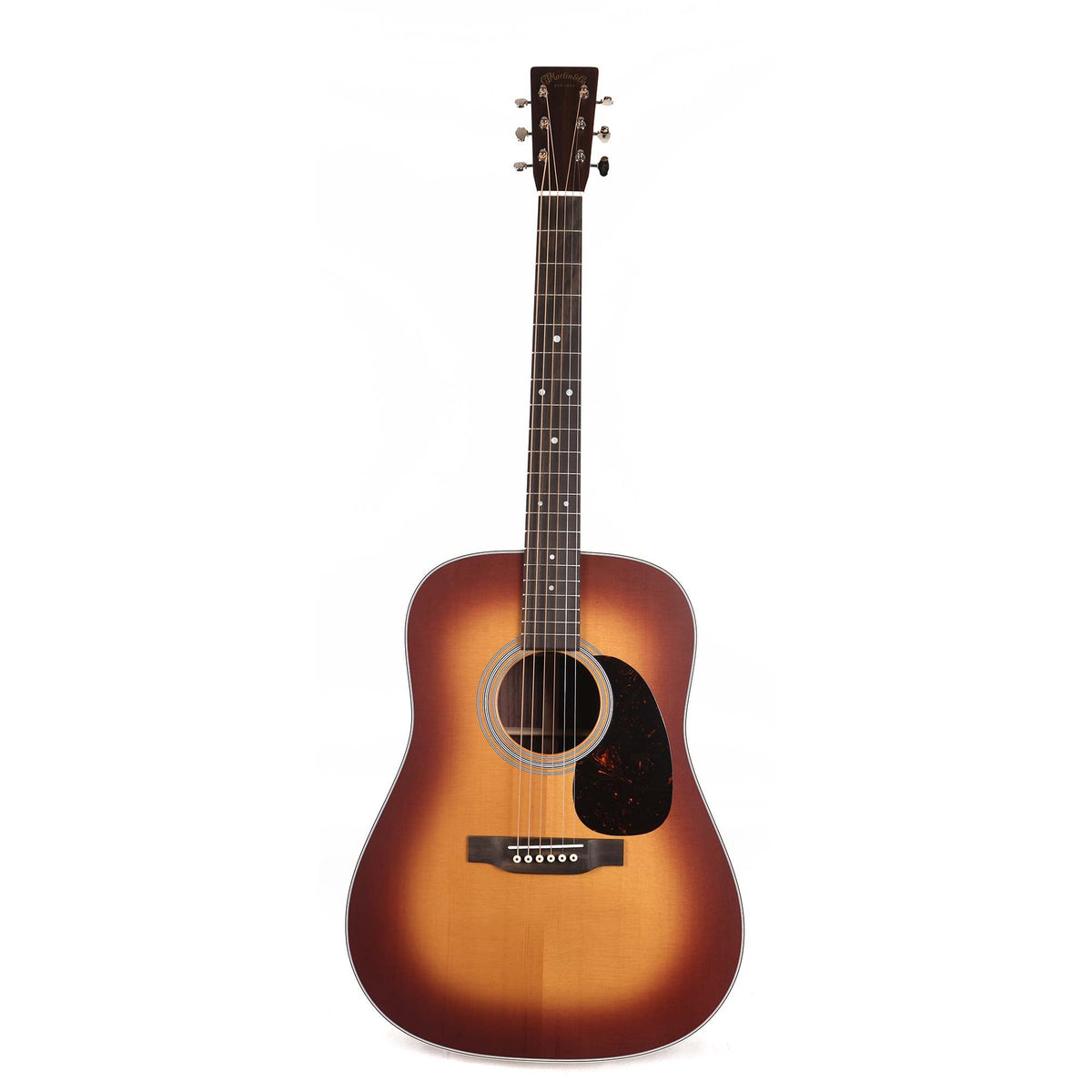 Martin D-28 Satin Acoustic Guitar Amberburst — 2