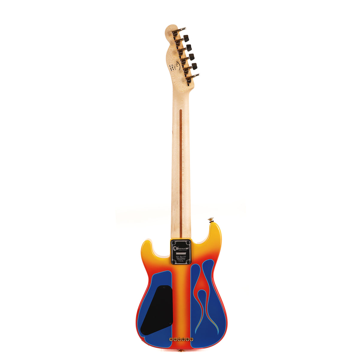 Charvel Custom Shop San Dimas Travel-Size Masterbuilt Red Dave Music Zoo Exclusive Dan Lawrence Flames — 4