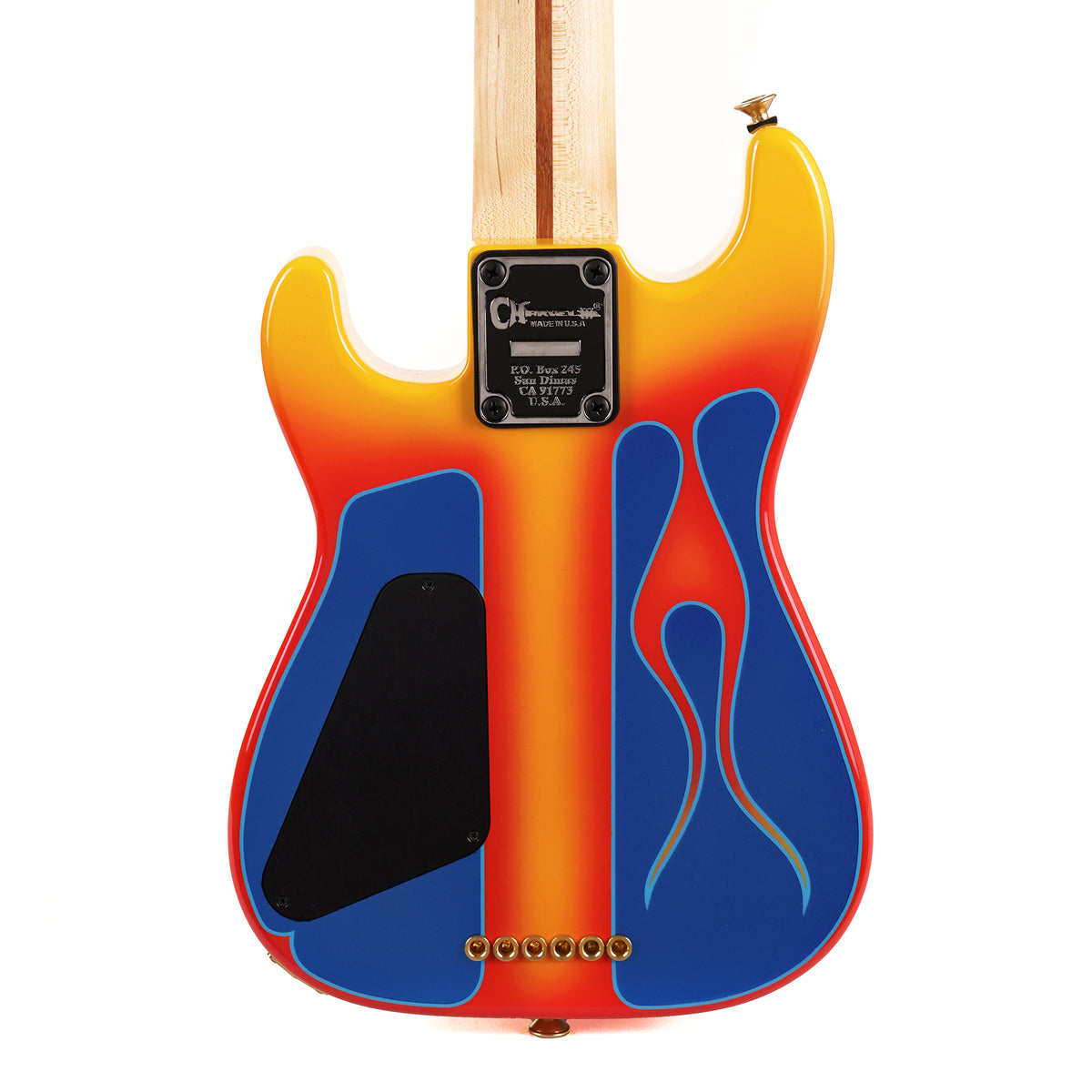 Charvel Custom Shop San Dimas Travel-Size Masterbuilt Red Dave Music Zoo Exclusive Dan Lawrence Flames — 6