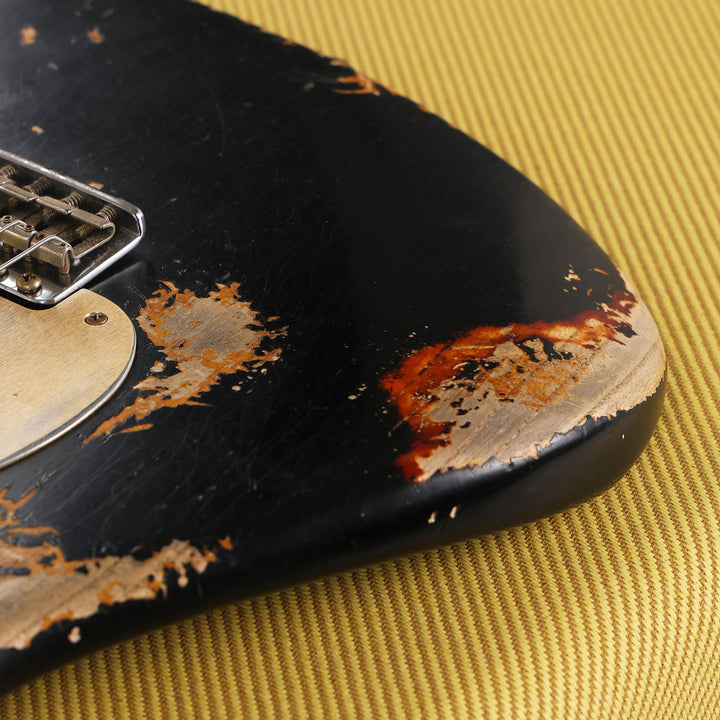 Fender Custom Shop 50s Stratocaster Heavy Relic Black over Violin Burst Masterbuilt Kyle McMillin