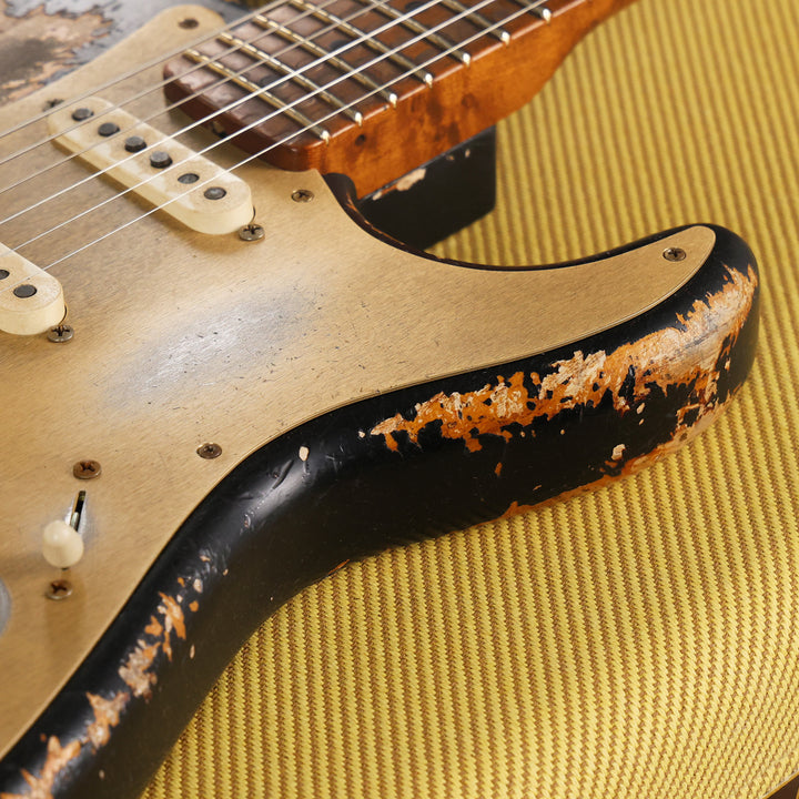 Fender Custom Shop 50s Stratocaster Heavy Relic Black over Violin Burst Masterbuilt Kyle McMillin