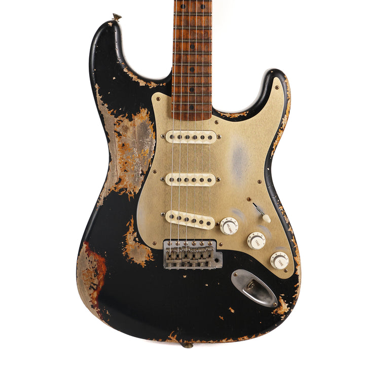 Fender Custom Shop 50s Stratocaster Heavy Relic Black over Violin Burst Masterbuilt Kyle McMillin