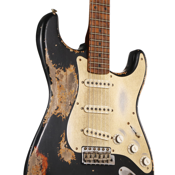 Fender Custom Shop 50s Stratocaster Heavy Relic Black over Violin Burst Masterbuilt Kyle McMillin