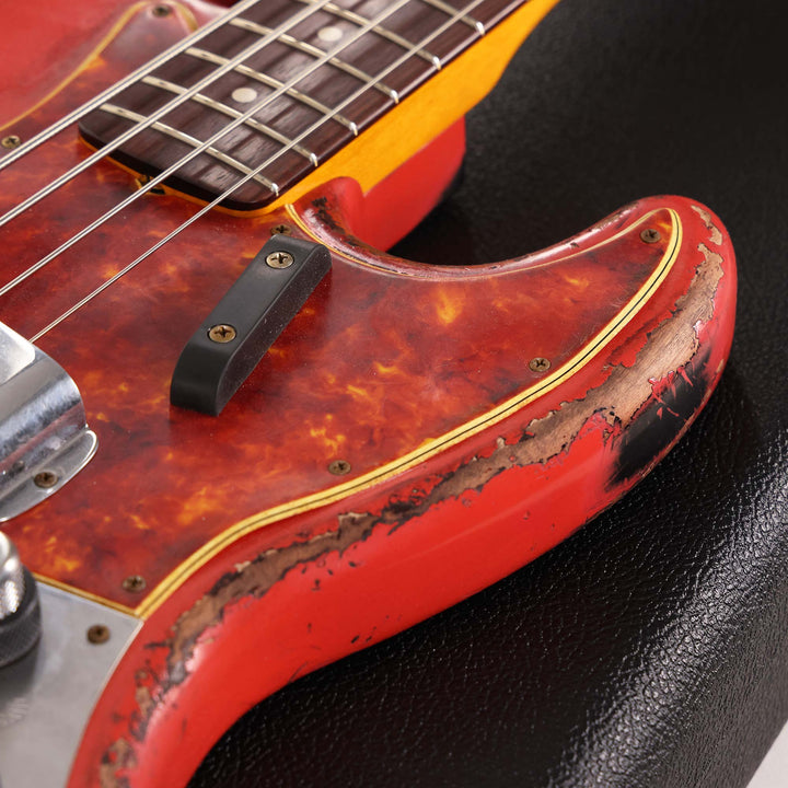 Fender Custom Shop 1961 Jazz Bass Aged Fiesta Red over 3-Tone Sunburst Masterbuilt Austin MacNutt