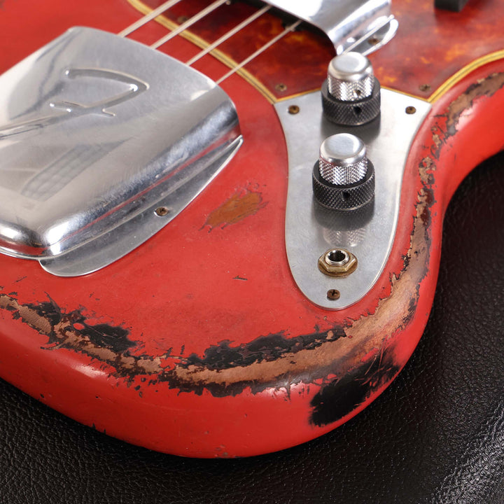 Fender Custom Shop 1961 Jazz Bass Aged Fiesta Red over 3-Tone Sunburst Masterbuilt Austin MacNutt