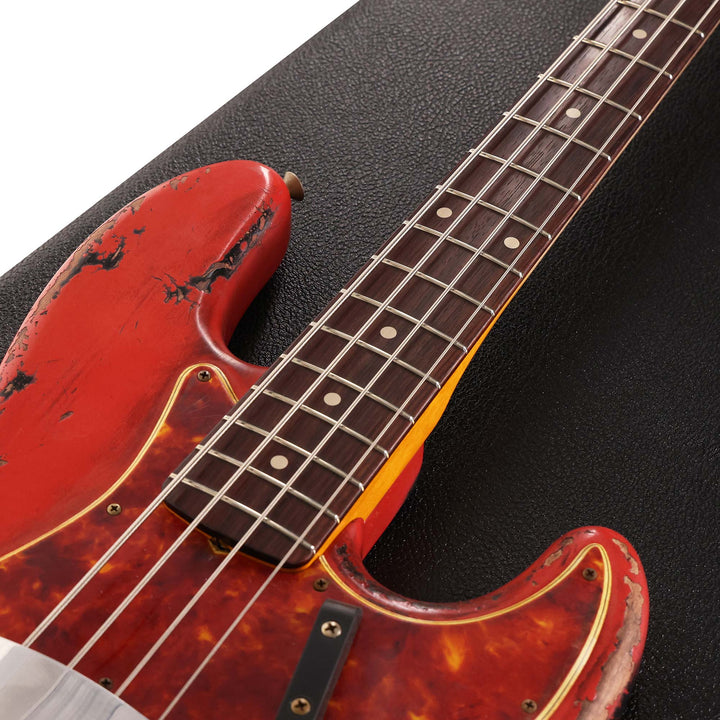 Fender Custom Shop 1961 Jazz Bass Aged Fiesta Red over 3-Tone Sunburst Masterbuilt Austin MacNutt
