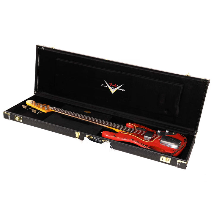Fender Custom Shop 1961 Jazz Bass Aged Fiesta Red over 3-Tone Sunburst Masterbuilt Austin MacNutt
