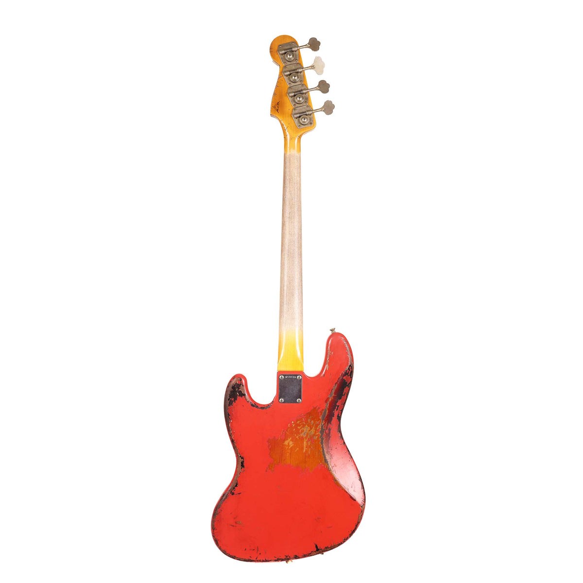 Fender Custom Shop 1961 Jazz Bass Aged Fiesta Red over 3-Tone Sunburst Masterbuilt Austin MacNutt — 3