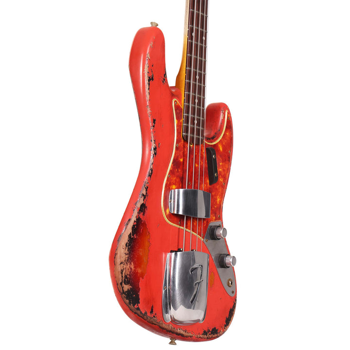 Fender Custom Shop 1961 Jazz Bass Aged Fiesta Red over 3-Tone Sunburst Masterbuilt Austin MacNutt
