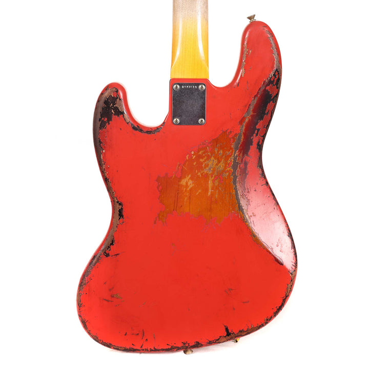Fender Custom Shop 1961 Jazz Bass Aged Fiesta Red over 3-Tone Sunburst Masterbuilt Austin MacNutt