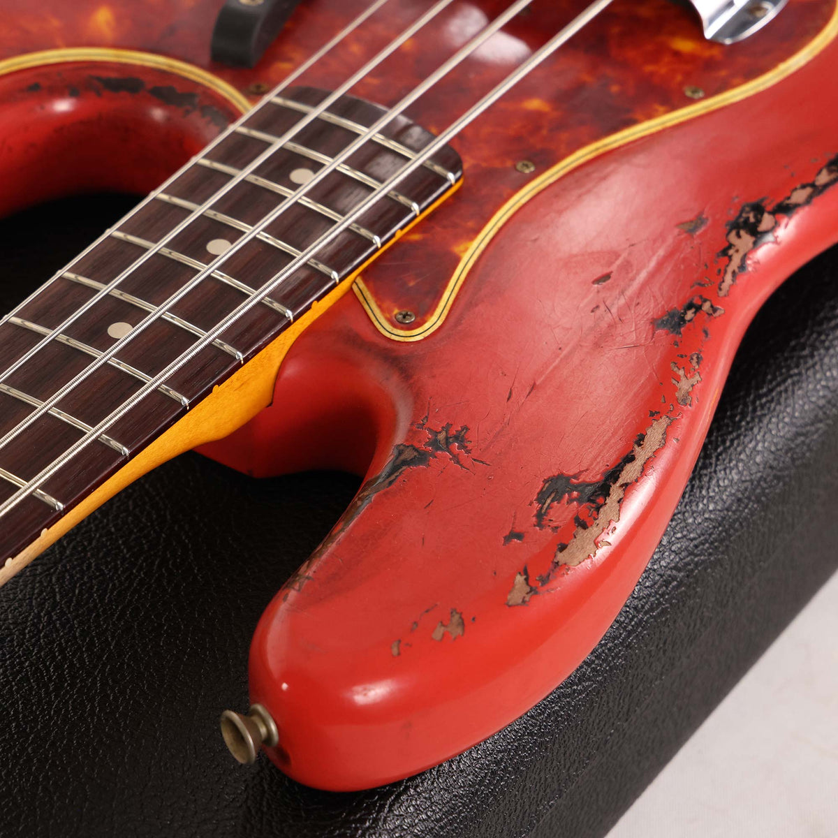 Fender Custom Shop 1961 Jazz Bass Aged Fiesta Red over 3-Tone Sunburst Masterbuilt Austin MacNutt — 7