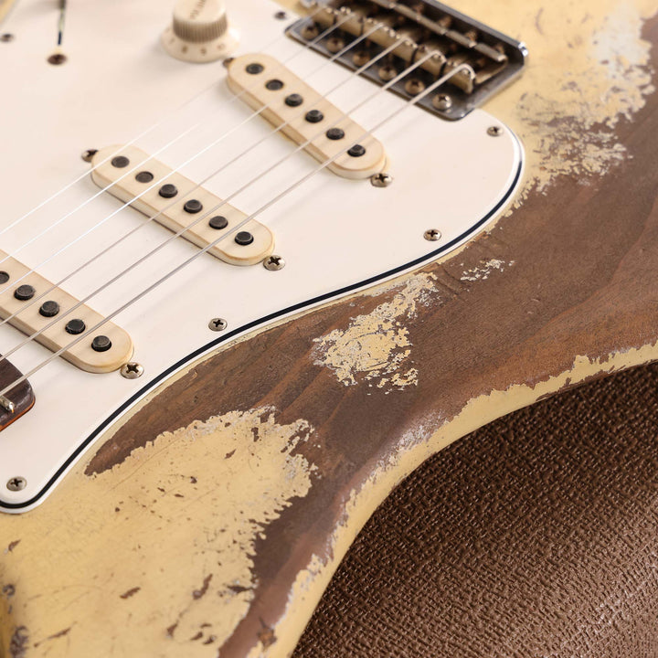 Fender Custom Shop 1960 Ultimate Relic Roasted Stratocaster Olympic White Masterbuilt Andy Hicks