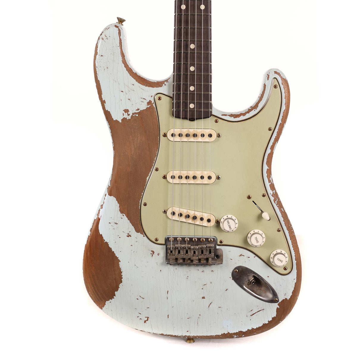 Fender Custom Shop 1963 Stratocaster Ultimate Relic Faded Sonic Blue Masterbuilt Greg Fessler — 1