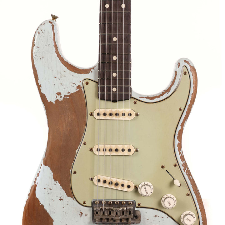 Fender Custom Shop 1963 Stratocaster Ultimate Relic Faded Sonic Blue Masterbuilt Greg Fessler
