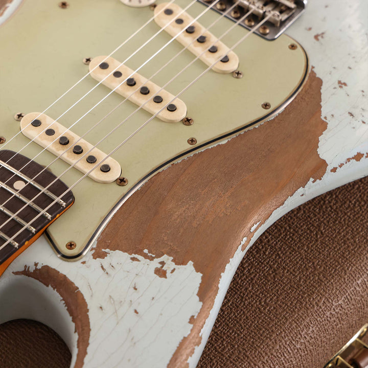 Fender Custom Shop 1963 Stratocaster Ultimate Relic Faded Sonic Blue Masterbuilt Greg Fessler