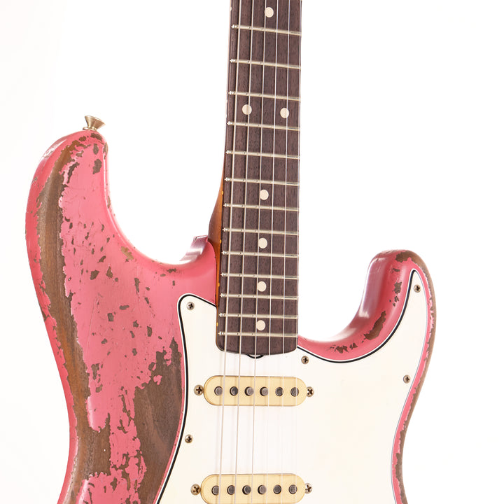 Fender Custom Shop 1962 Stratocaster Ultimate Relic Faded Coral Pink Masterbuilt Andy Hicks