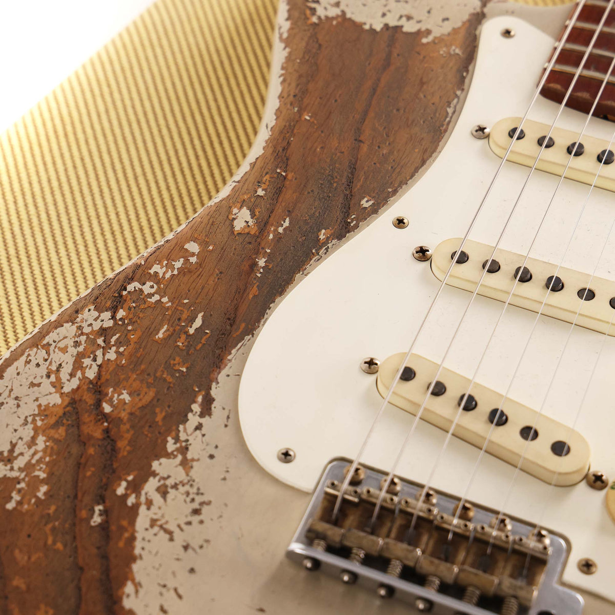 Fender Custom Shop 1957 Roasted Ash Stratocaster Ultimate Relic Masterbuilt Andy Hicks Relic White Blonde — 8