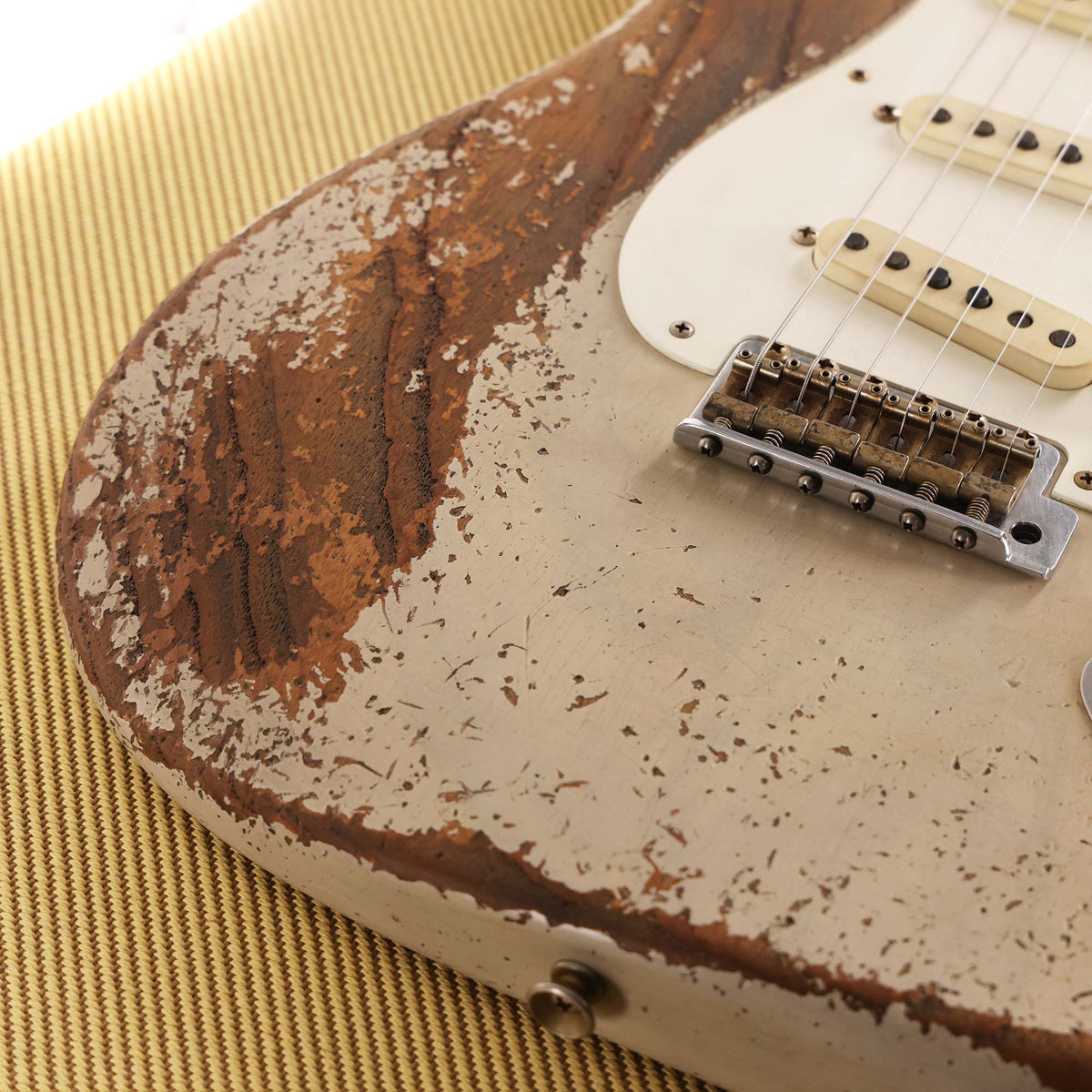 Fender Custom Shop 1957 Roasted Ash Stratocaster Ultimate Relic Masterbuilt Andy Hicks Relic White Blonde — 9