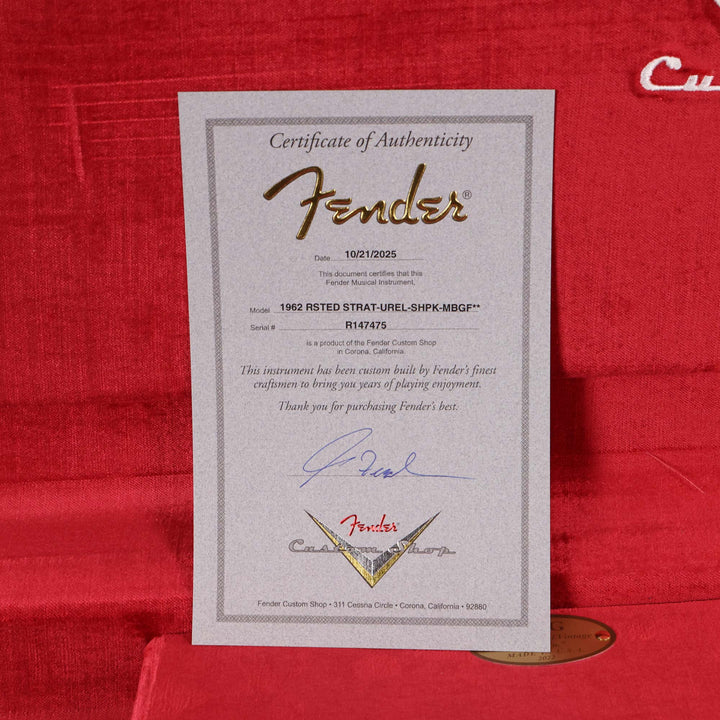 Fender Custom Shop 1962 Roasted Stratocaster Ultimate Relic Shell Pink Masterbuilt Greg Fessler