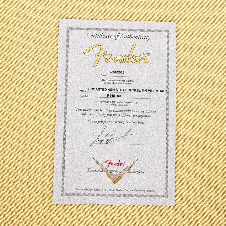 Fender Custom Shop 1957 Ultimate Relic Roasted Stratocaster Vintage Blonde Masterbuilt Andy Hicks