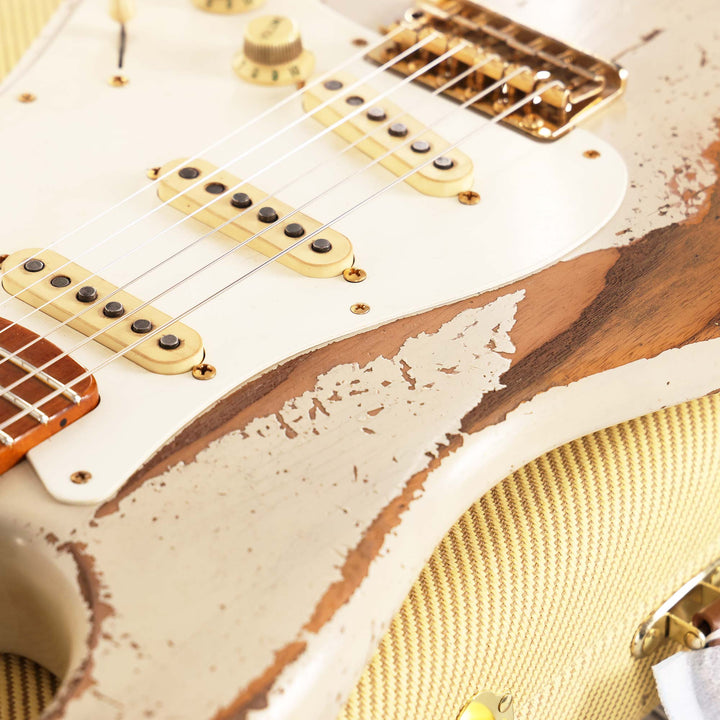Fender Custom Shop 1957 Ultimate Relic Roasted Stratocaster Vintage Blonde Masterbuilt Andy Hicks