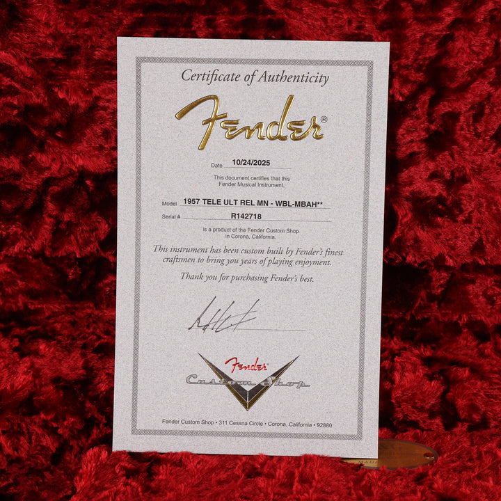 Fender Custom Shop 1957 Telecaster Ultimate Relic White Blonde Masterbuilt Andy Hicks