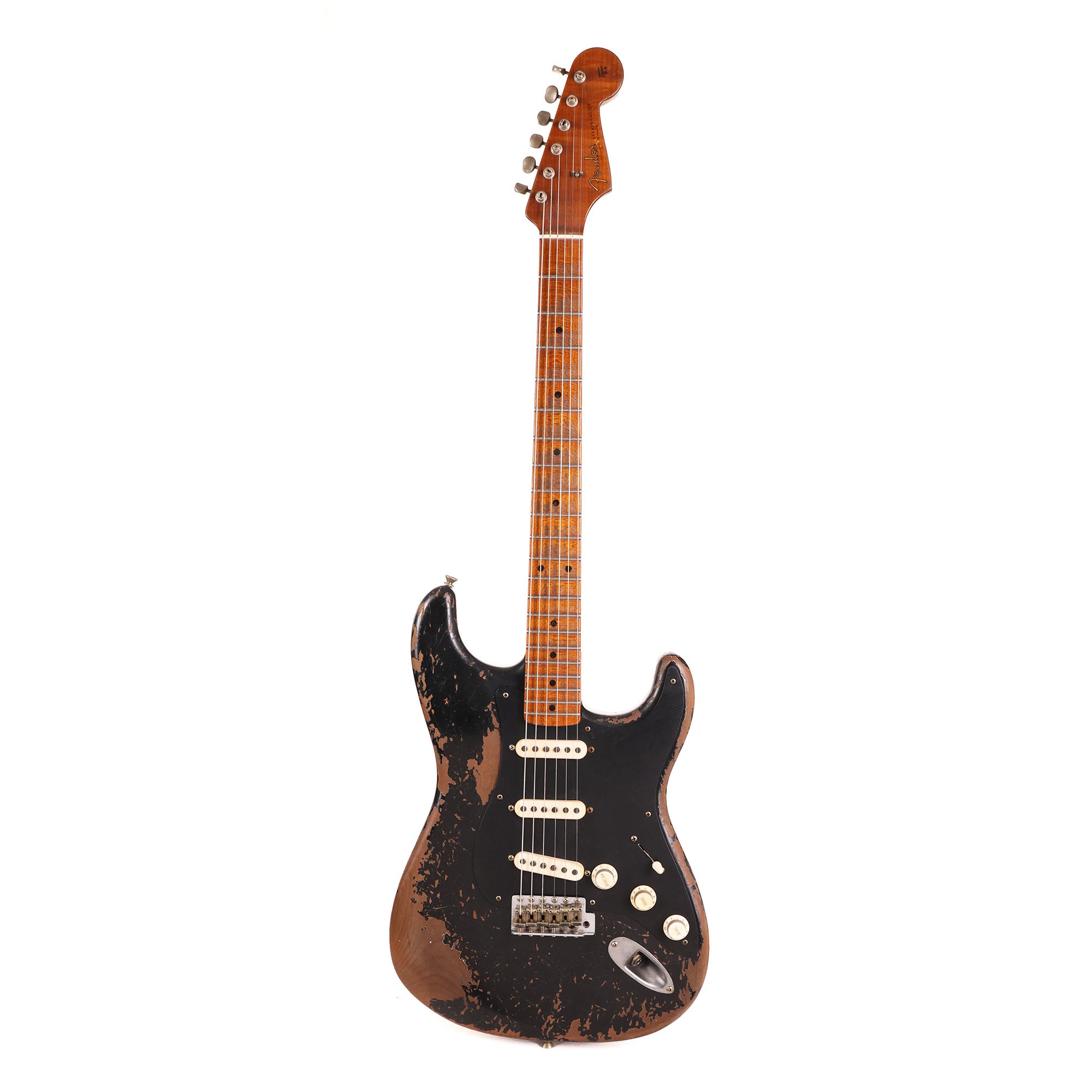 ★★Custom HardRelic Black Stratocaster★★ Fender Custom Shop 1957 Stratocaster Roasted Alder Heavy Relic