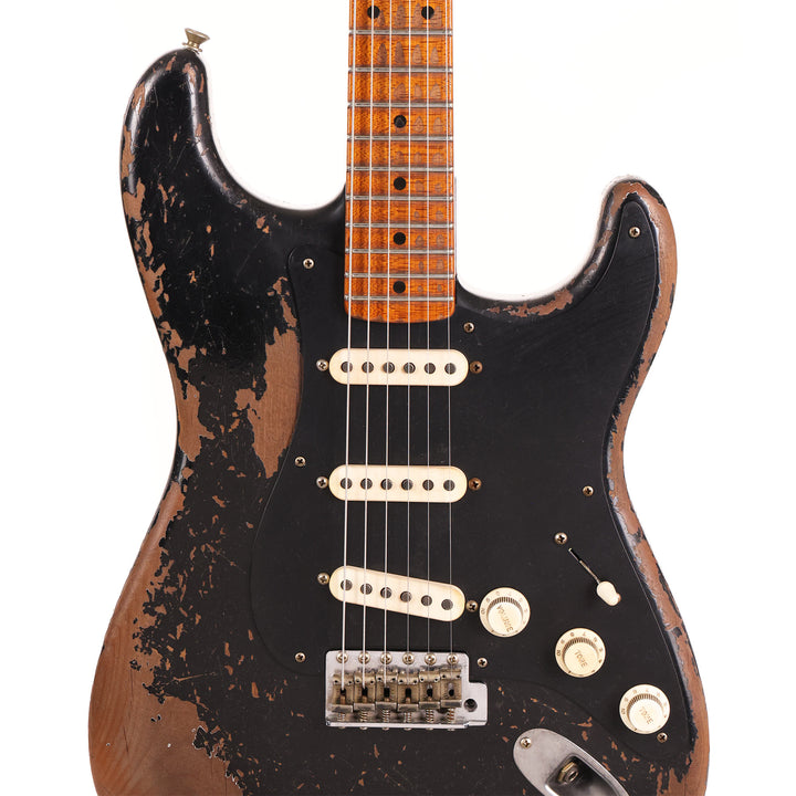 Fender Custom Shop 1957 Stratocaster Roasted Alder Heavy Relic Black Masterbuilt Andy Hicks
