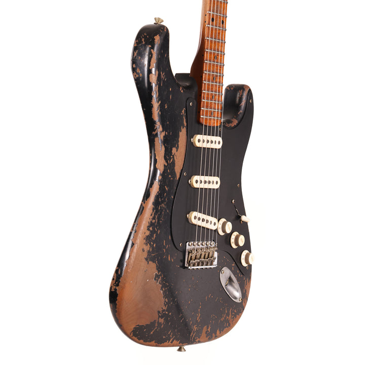 Fender Custom Shop 1957 Stratocaster Roasted Alder Heavy Relic Black Masterbuilt Andy Hicks