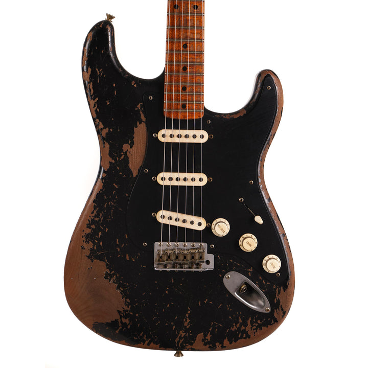 Fender Custom Shop 1957 Stratocaster Roasted Alder Heavy Relic Black Masterbuilt Andy Hicks