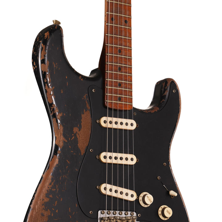 Fender Custom Shop 1957 Stratocaster Roasted Alder Heavy Relic Black Masterbuilt Andy Hicks