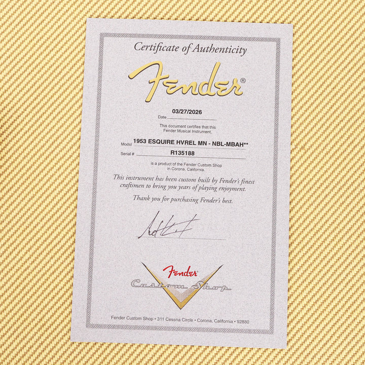 Fender Custom Shop 1953 Esquire Heavy Relic Nocaster Blonde Masterbuilt Andy Hicks