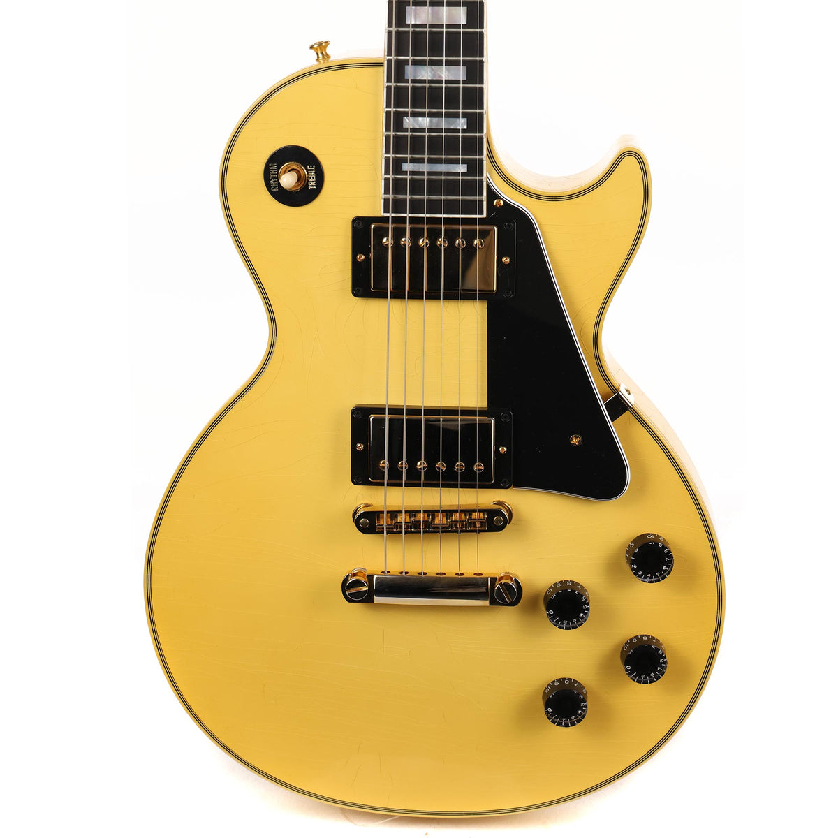 Gibson Custom Shop Les Paul Custom Aspen White Ultra Light Aged Made 2 Measure Headstock Repair — 1