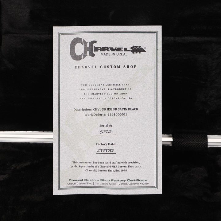 Charvel Custom Shop San Dimas HSS Satin Black