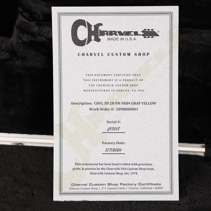 Charvel Custom Shop San Dimas Graffiti Yellow