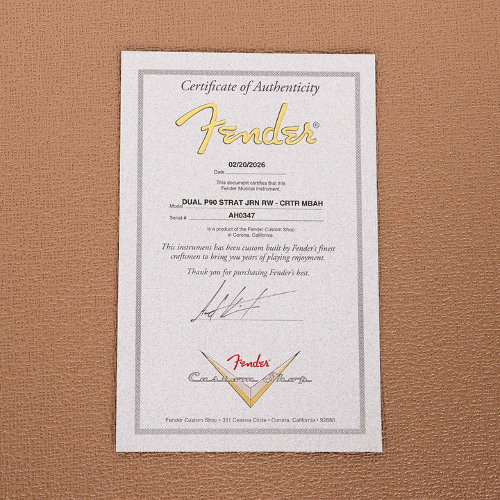 Fender Custom Shop Dual P-90 Stratocaster Journeyman Relic Crimson Transparent Masterbuilt Andy Hicks