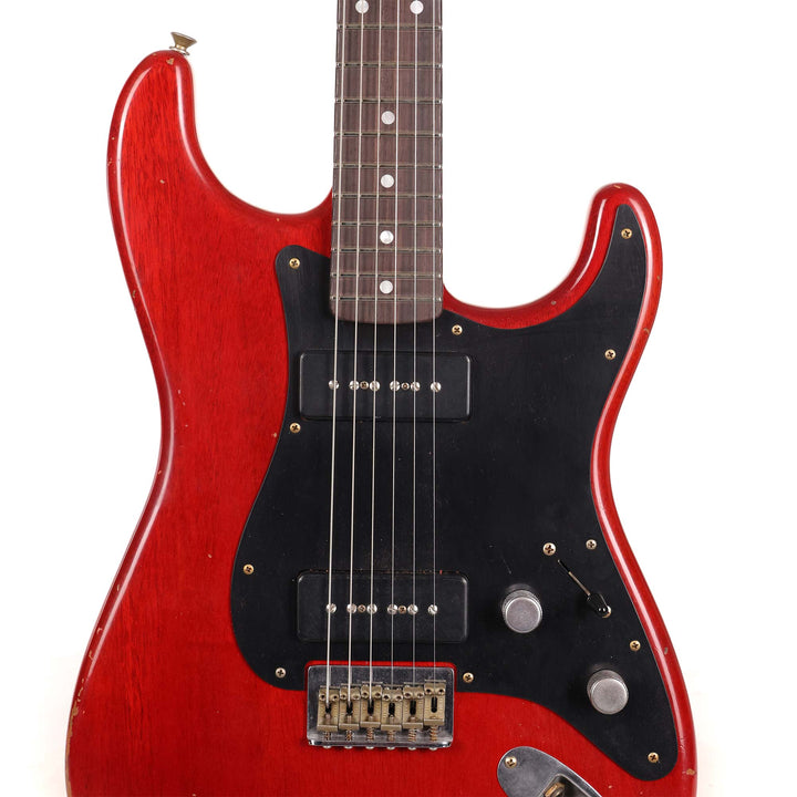 Fender Custom Shop Dual P-90 Stratocaster Journeyman Relic Crimson Transparent Masterbuilt Andy Hicks
