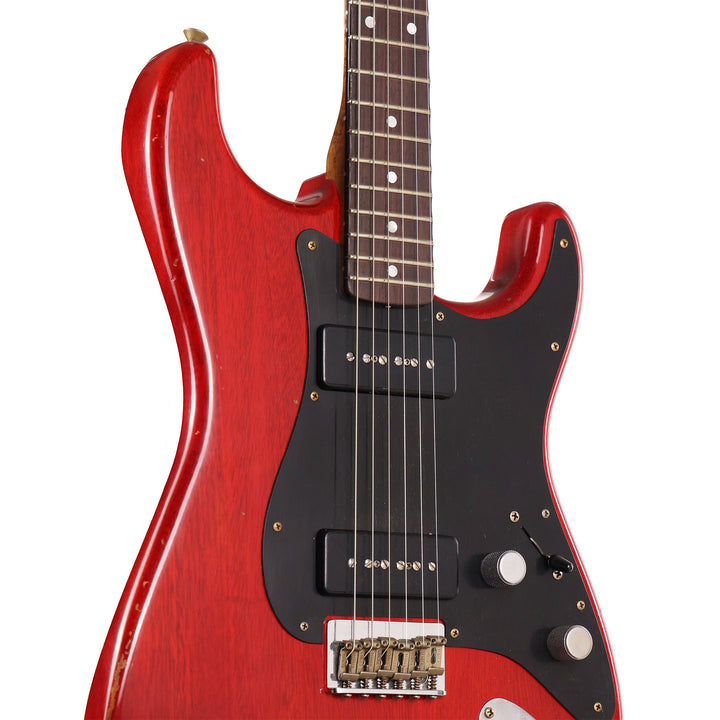 Fender Custom Shop Dual P-90 Stratocaster Journeyman Relic Crimson Transparent Masterbuilt Andy Hicks
