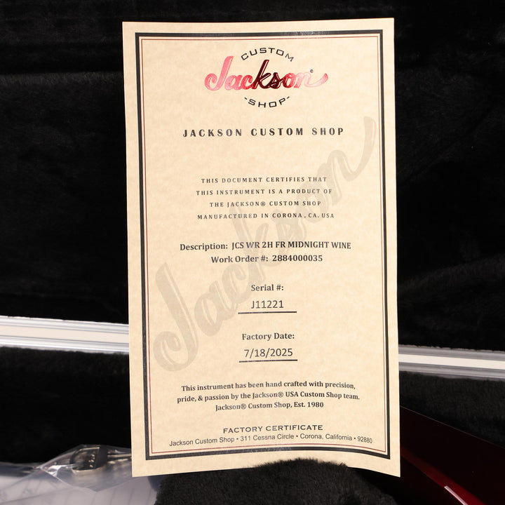 Jackson Custom Shop Warrior Midnight Wine