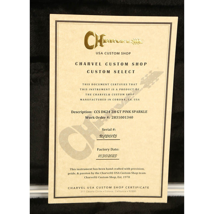 Charvel Custom Shop Custom Select Dinky DK24 Pink Sparkle
