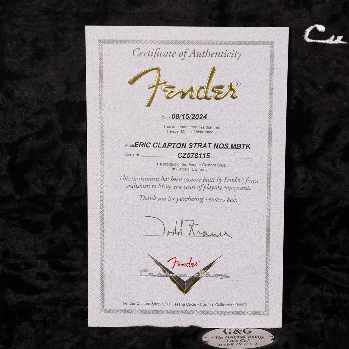 Fender Custom Shop Eric Clapton Stratocaster Masterbuilt Todd Krause Black — 9
