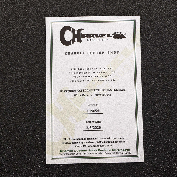 Charvel Custom Shop San Dimas Hardtail Nitro Aged Robins Egg Blue